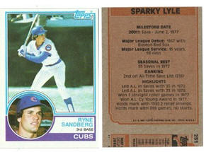 the up and down arrows to baseball cards